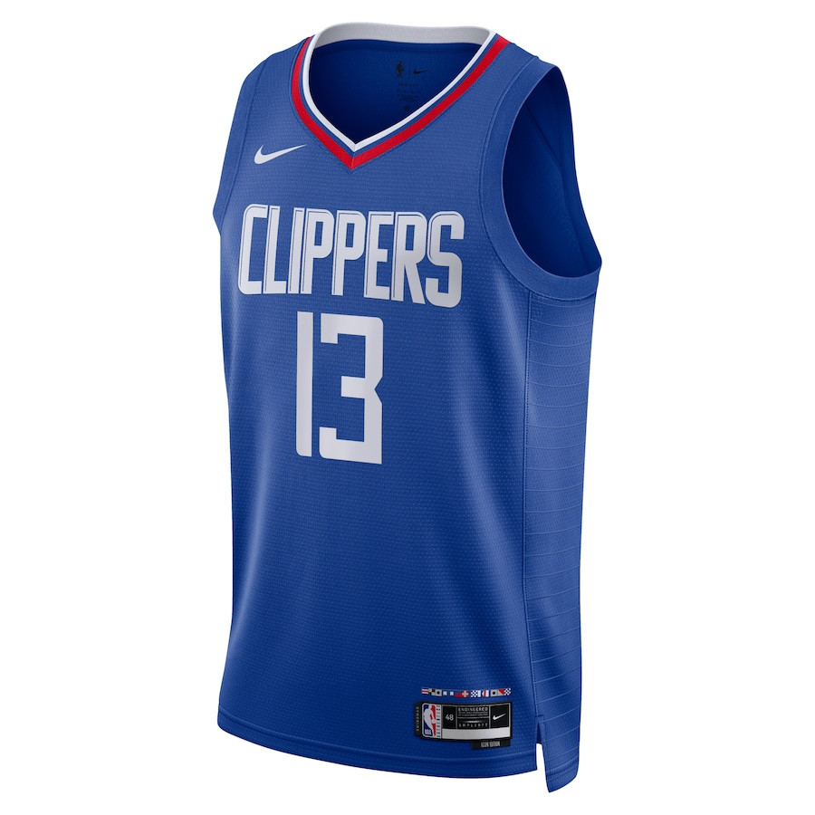 Alternative view of Paul George 13 Los Angeles Clippers Unisex Swingman Jersey - Icon Edition - Blue - JS345 