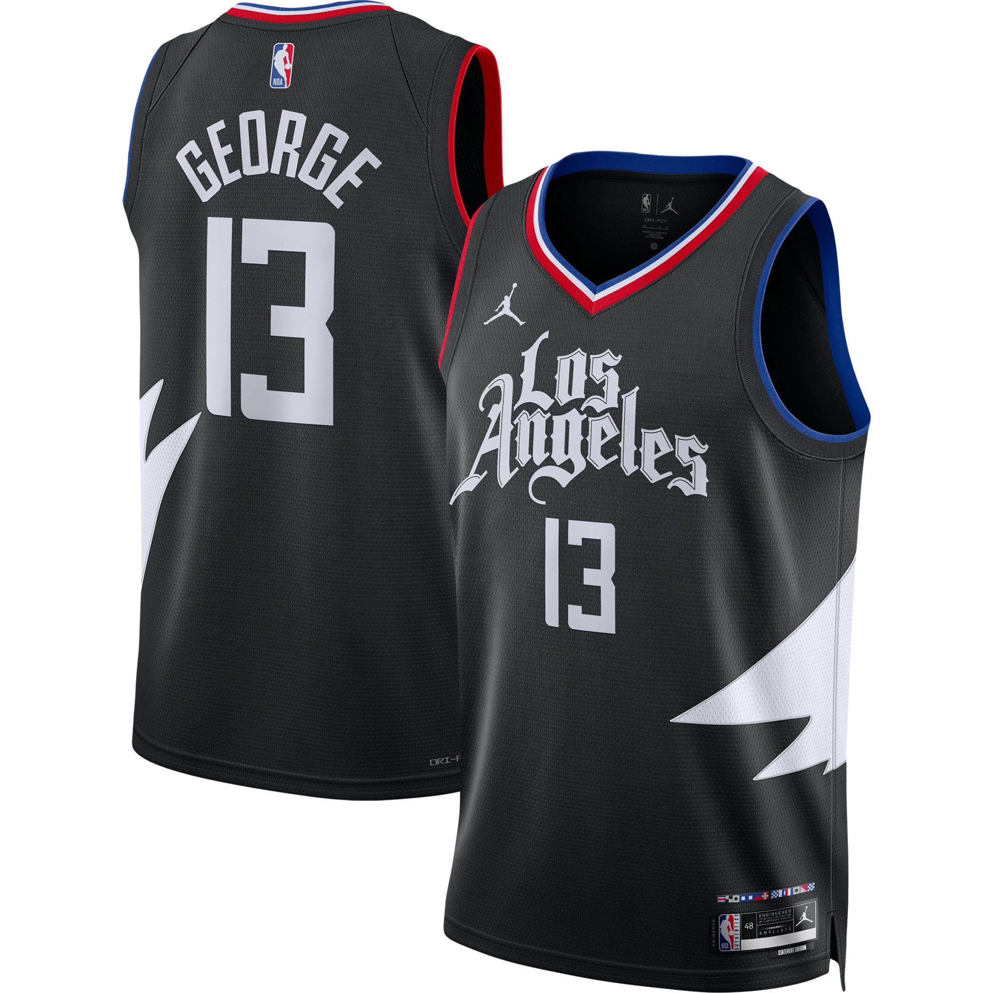 Paul George 2022/23 La Clippers Jordan Brand Unisex Swingman Jersey - Statement Edition - Black