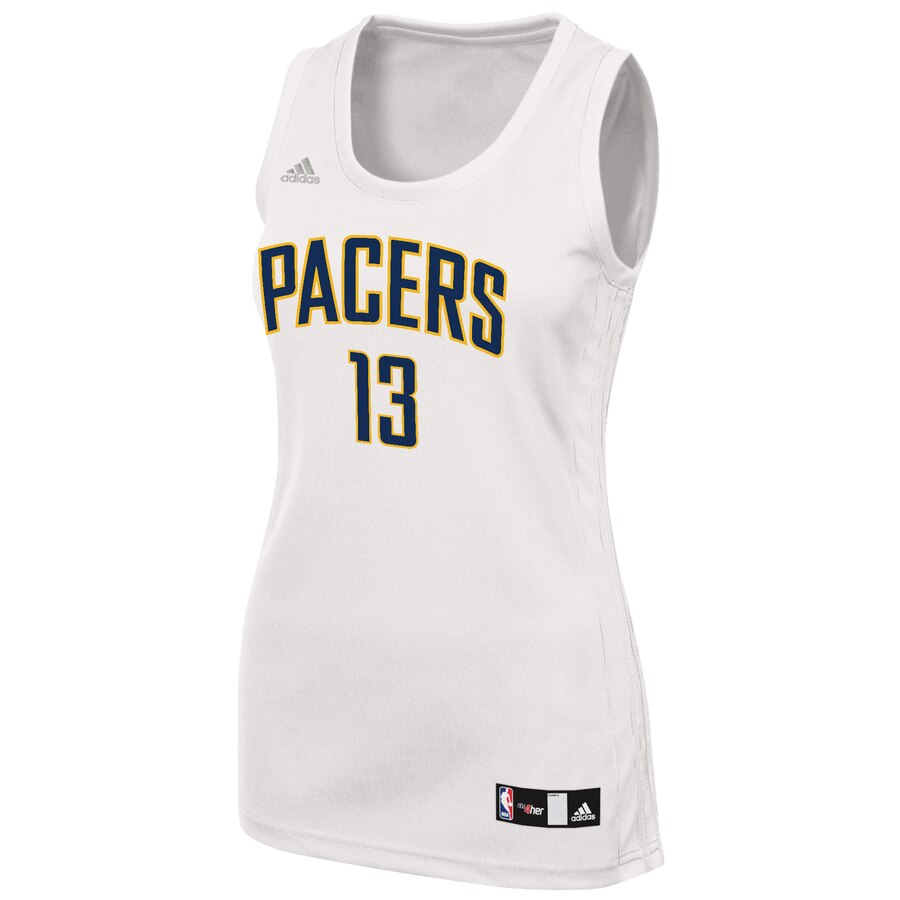 Alternative view of Paul George Indiana Pacers Adidas Women's Fashion Replica Jersey - White
