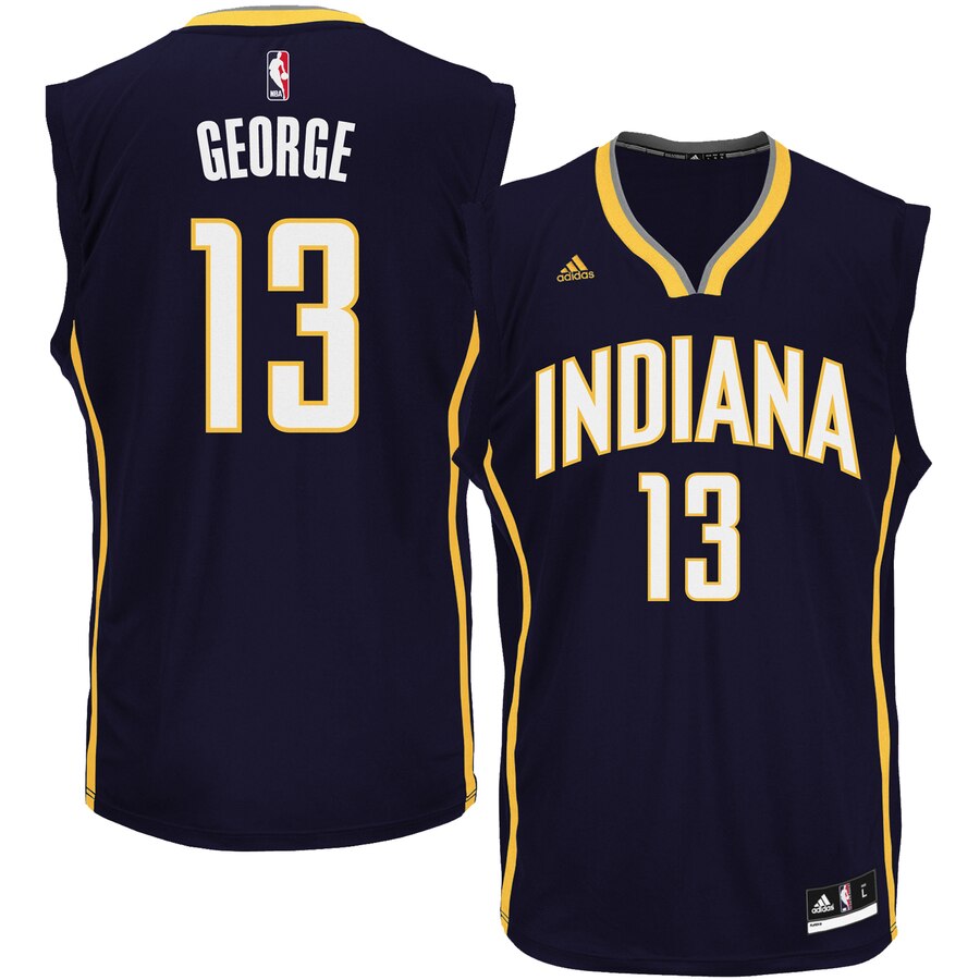 Paul George Indiana Pacers Adidas Youth Boy's Road Replica Jersey - Navy Blue
