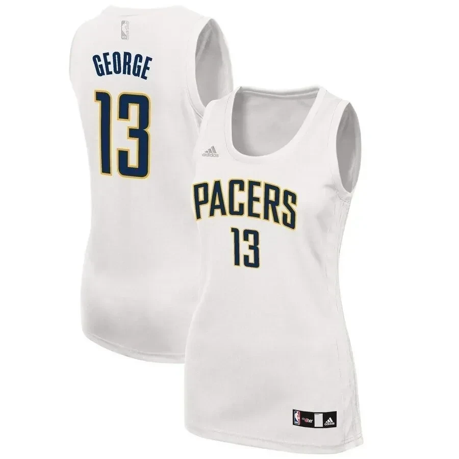 Paul George Indiana Pacers Women's Fashion Jersey - White - JS721 