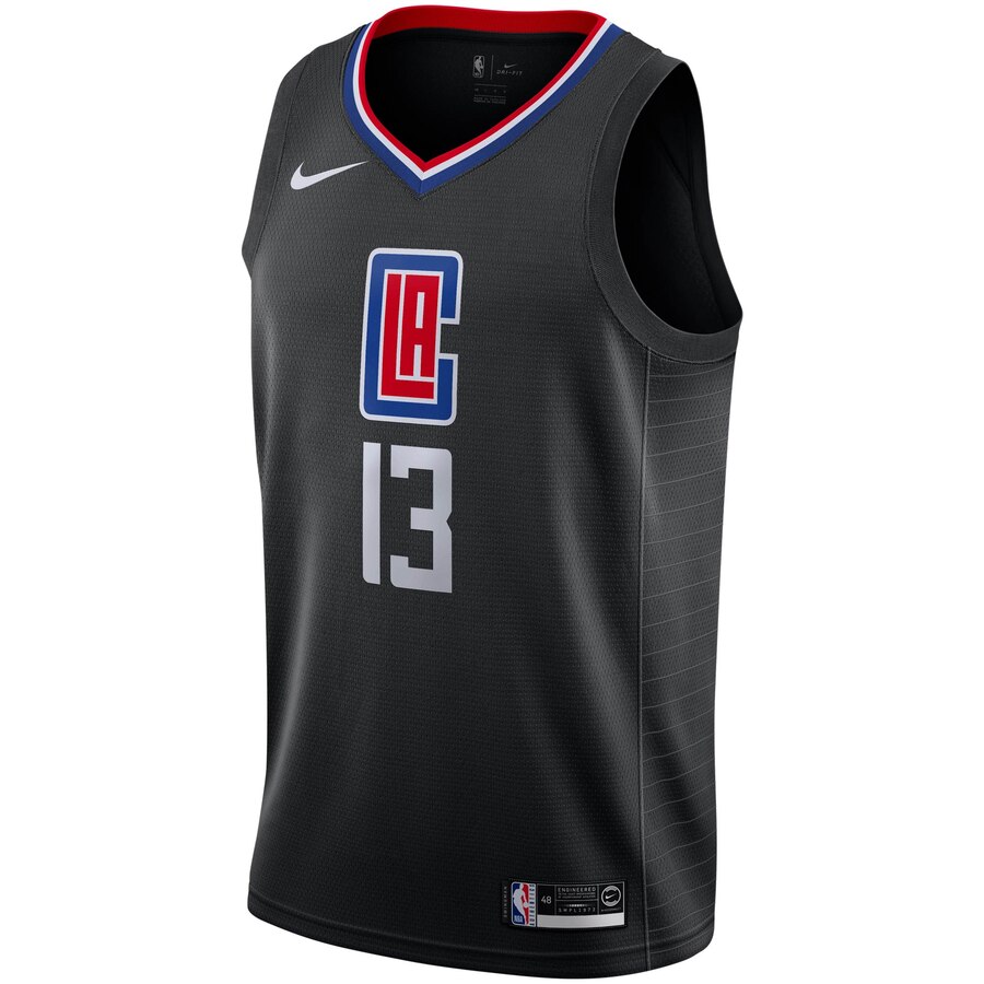 Alternative view of Paul George La Clippers 2019/2020 Swingman Jersey - Statement Edition - Black