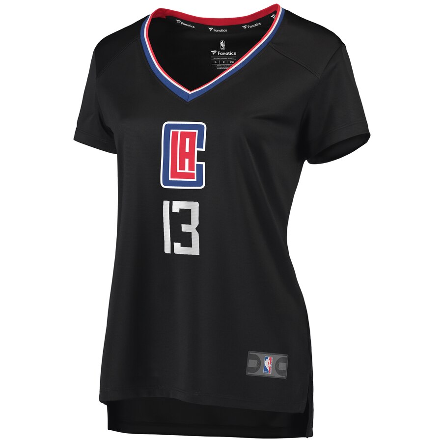 Alternative view of Paul George La Clippers Fanatics Branded Women's Fast Break Player Jersey - Statement Edition - Black