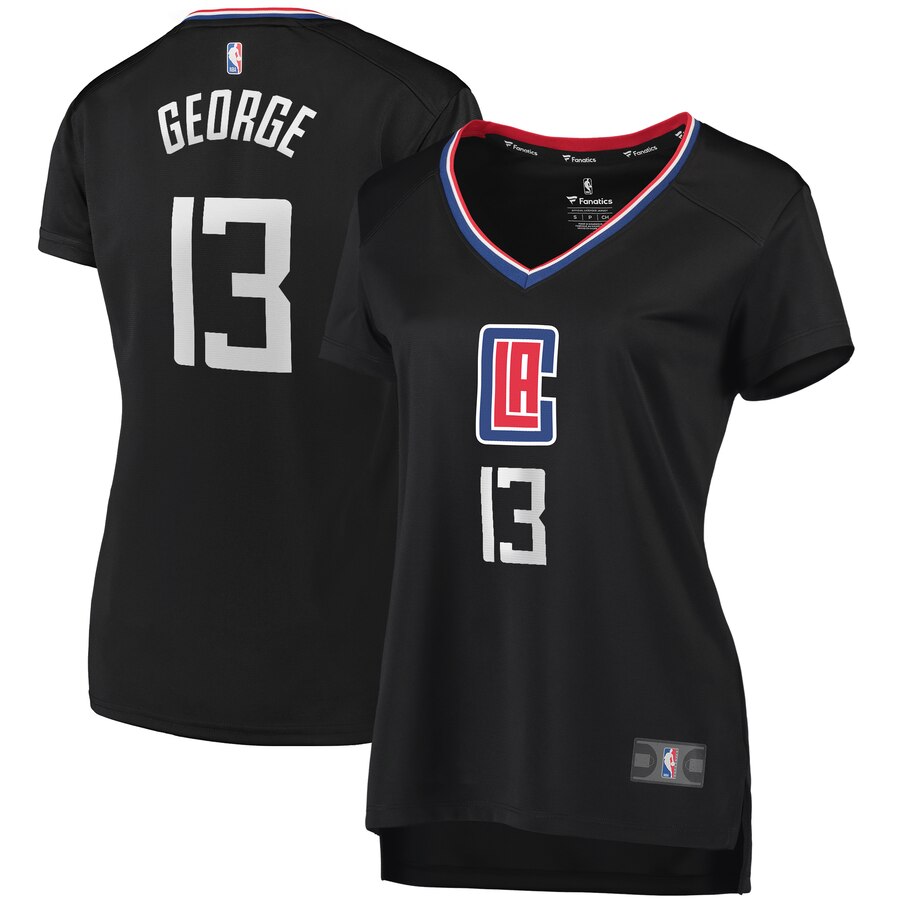 Paul George La Clippers Fanatics Branded Women's Fast Break Player Jersey - Statement Edition - Black