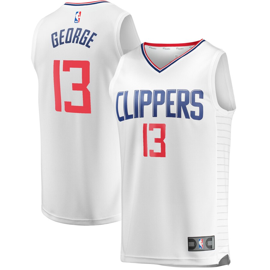Paul George La Clippers Fanatics Branded Youth Fast Break Replica Jersey White - Association Edition
