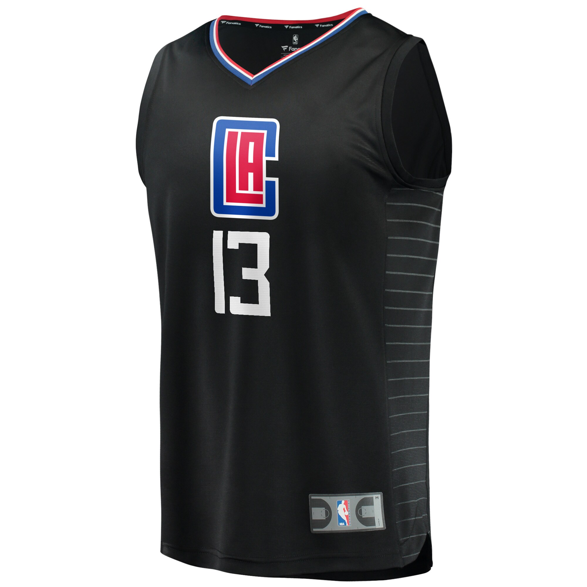 Alternative view of Paul George La Clippers Fanatics Youth 2020/21 Fast Break Player Jersey - Black - Statement Edition