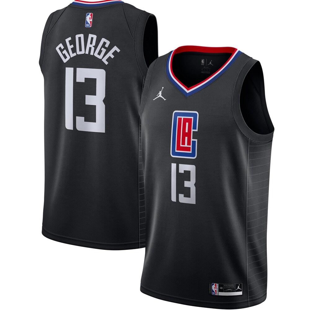 Paul George La Clippers Jordan Brand 2020/21 Swingman Jersey - Statement Edition - Black