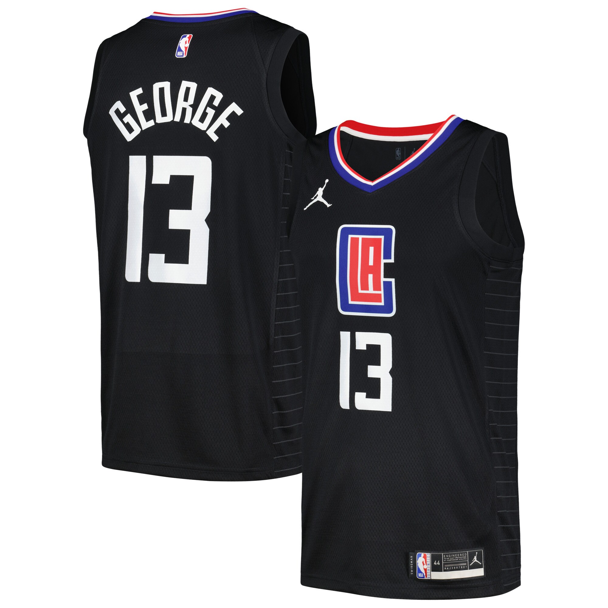 Paul George La Clippers Jordan Brand Swingman Player Jersey - Statement Edition - Black