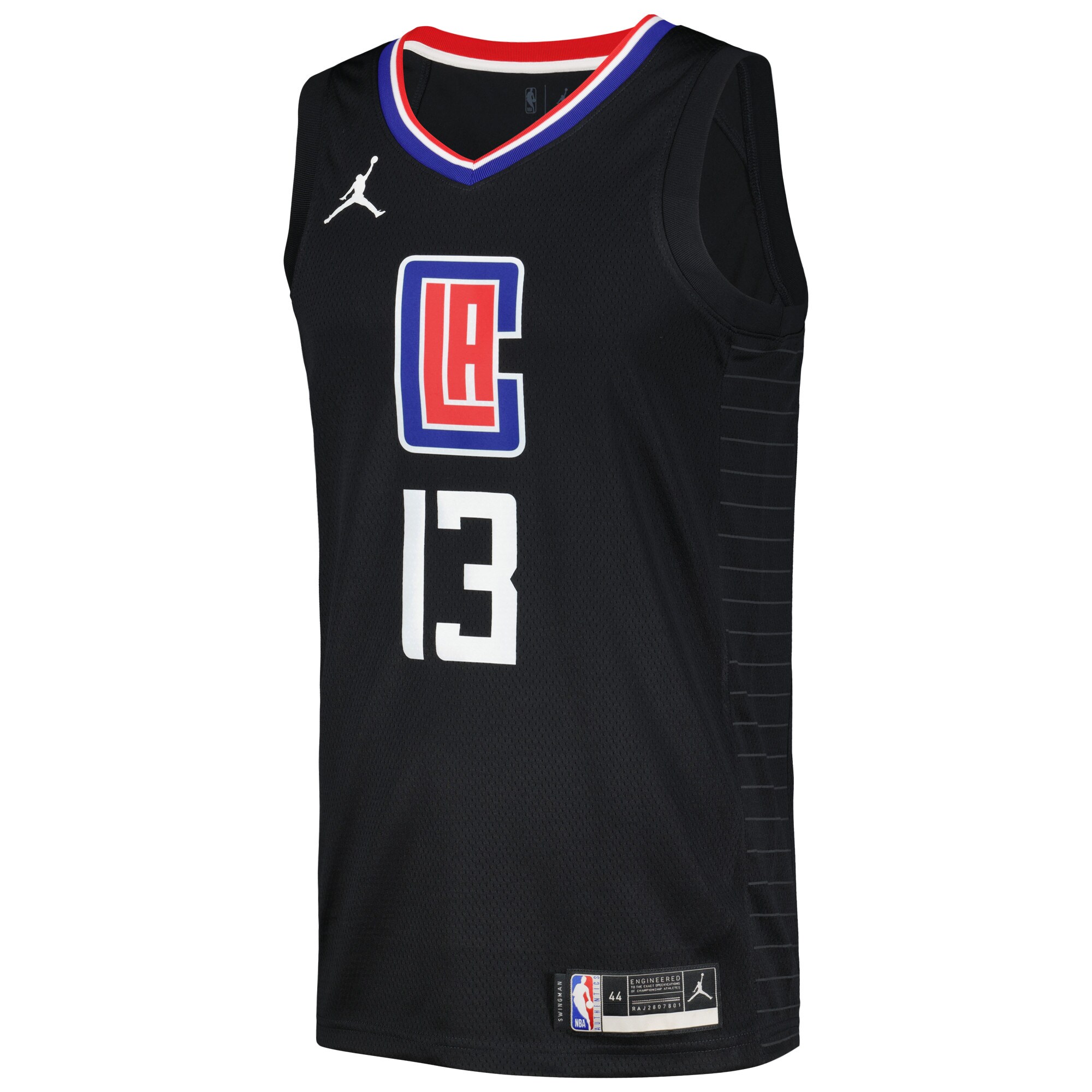 Alternative view of Paul George La Clippers Jordan Brand Swingman Player Jersey - Statement Edition - Black