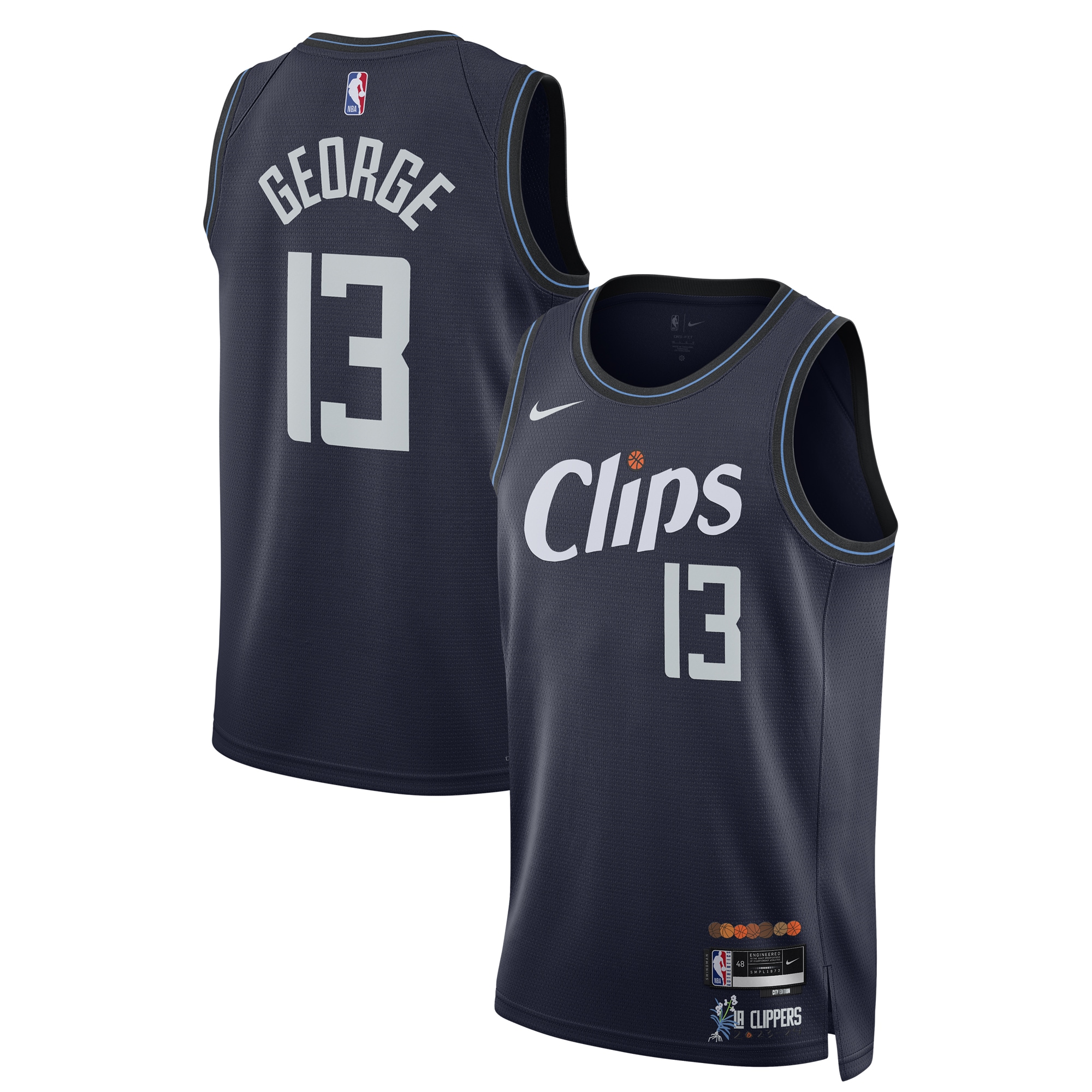 Paul George La Clippers Unisex 2023/24 Swingman Jersey - Navy - City Edition