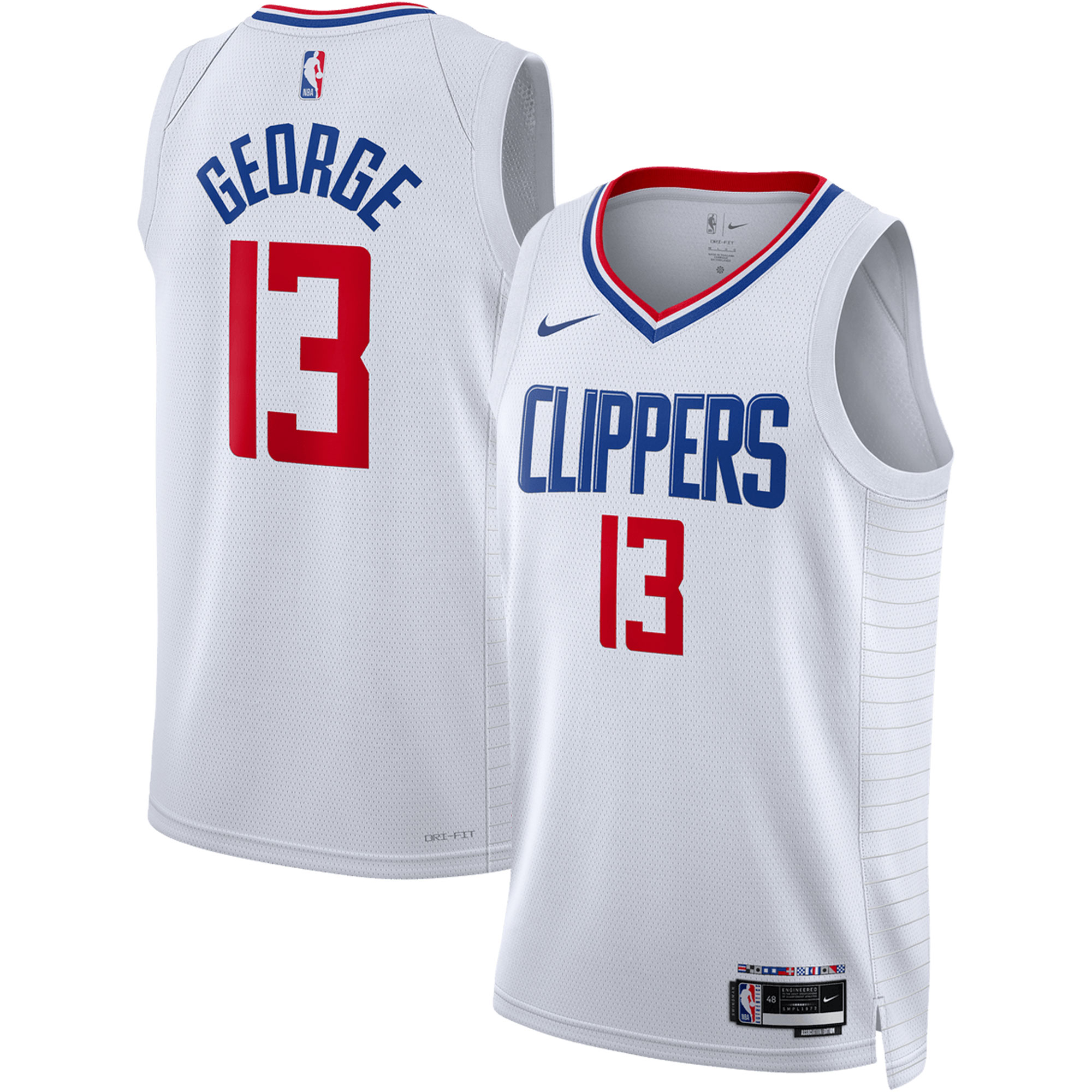 Alternative view of Paul George La Clippers Unisex Swingman Jersey - Association Edition - White