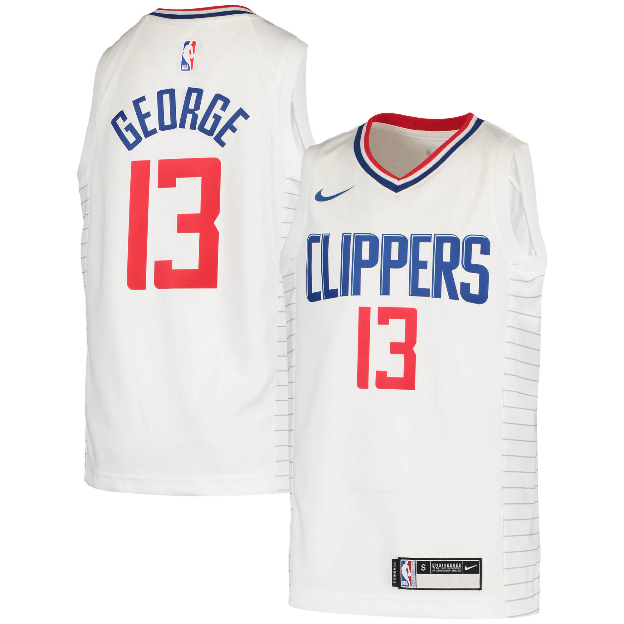 Paul George La Clippers Youth 2020/21 Swingman Jersey – Association Edition – White