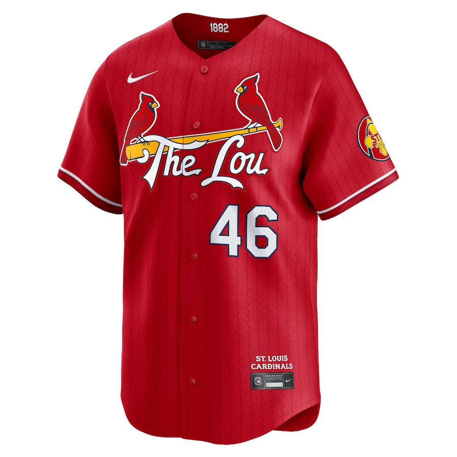 Alternative view of Paul Goldschmidt 46 St. Louis Cardinals 2024 City Connect Limited Men Jersey - Red 