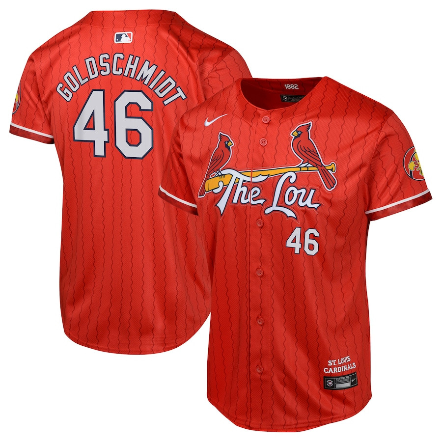 Paul Goldschmidt 46 St. Louis Cardinals 2024 City Connect Limited YOUTH Jersey - Red 