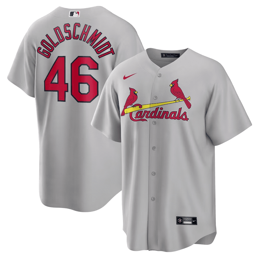 Paul Goldschmidt 46 St. Louis Cardinals Road Men Jersey - Gray 