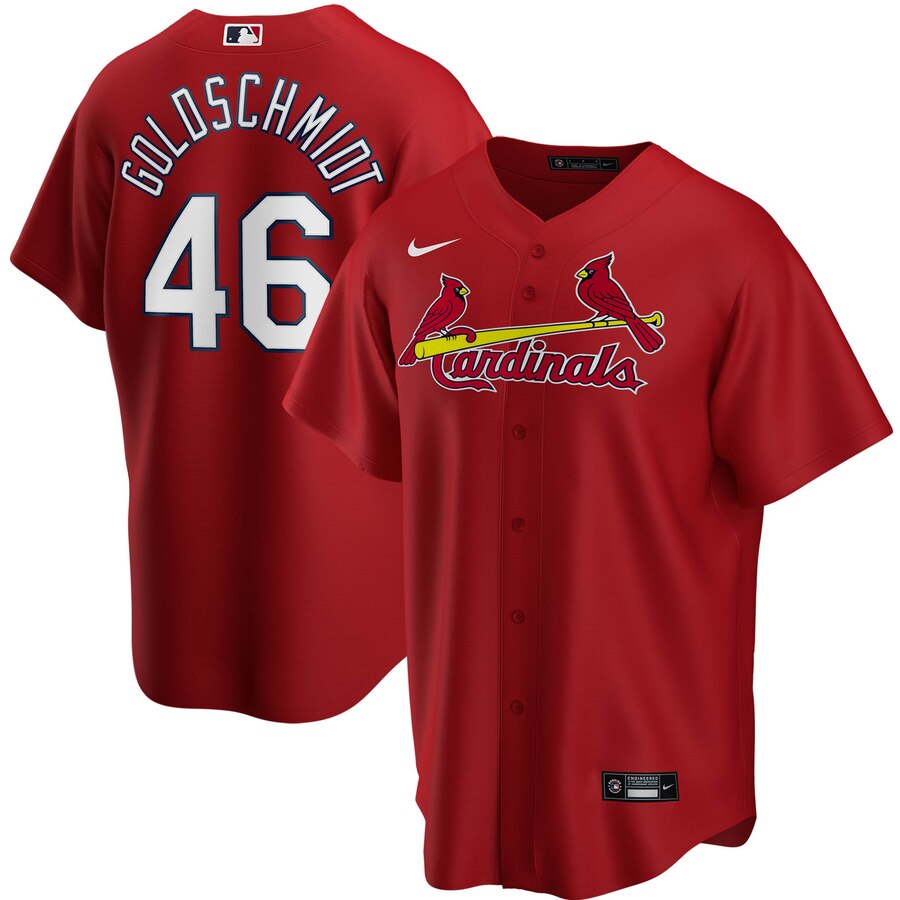 Paul Goldschmidt St. Louis Cardinals Alternate 2020 Replica Player Jersey ÃƒÂ¢Ã¢â€šÂ¬Ã¢â‚¬Å“ Red