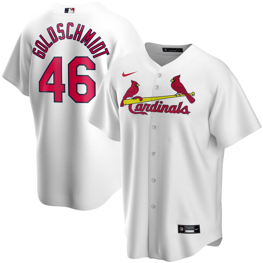 Paul Goldschmidt St. Louis Cardinals Home 2020 Replica Player Jersey ÃƒÂ¢Ã¢â€šÂ¬Ã¢â‚¬Å“ White