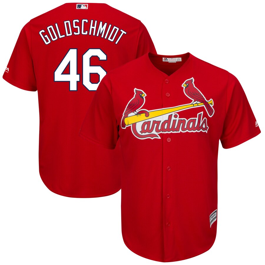 Paul Goldschmidt St. Louis Cardinals Majestic Alternate Official Cool Base Player Jersey – Scarlet