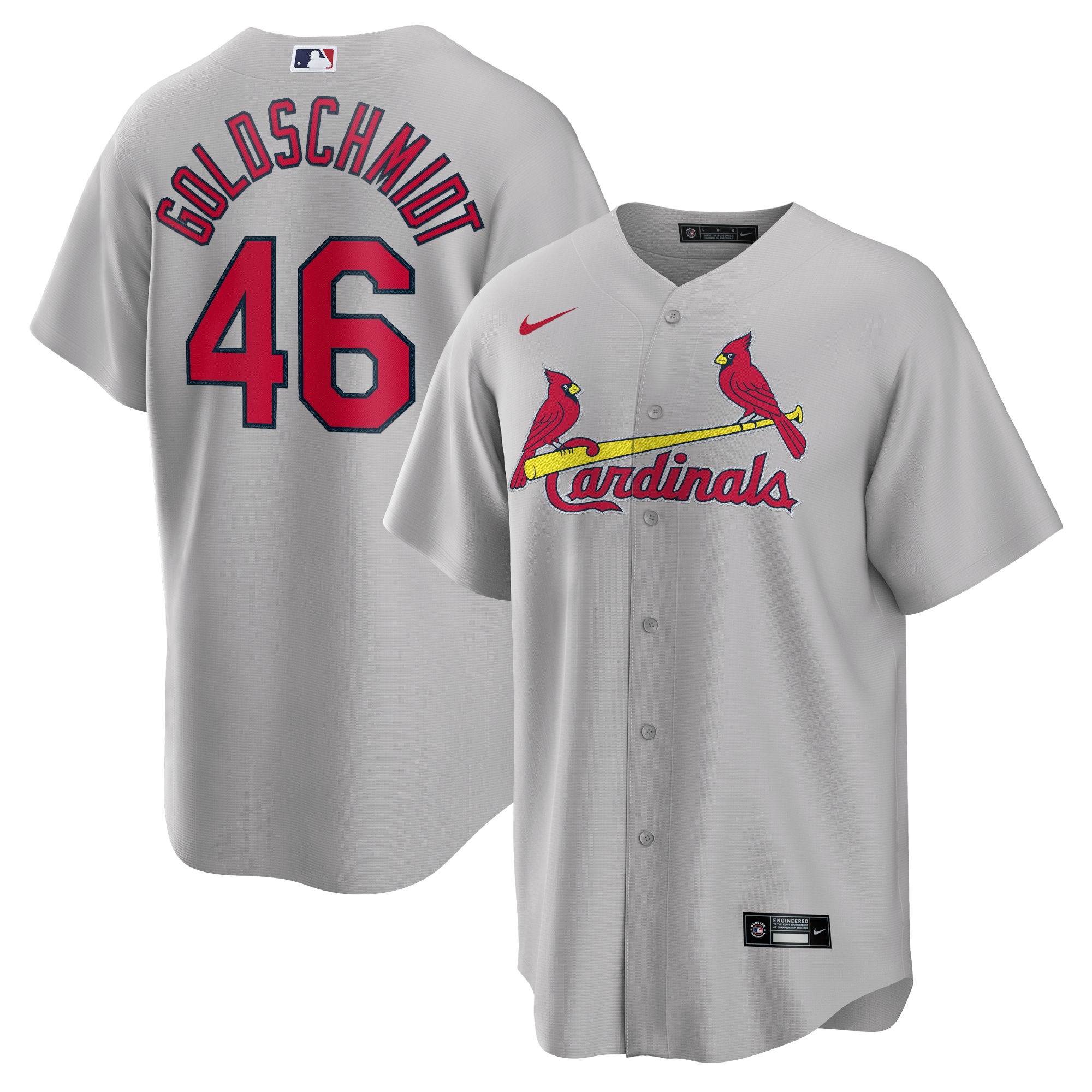 Paul Goldschmidt St. Louis Cardinals Road Replica Player Name Jersey – Gray