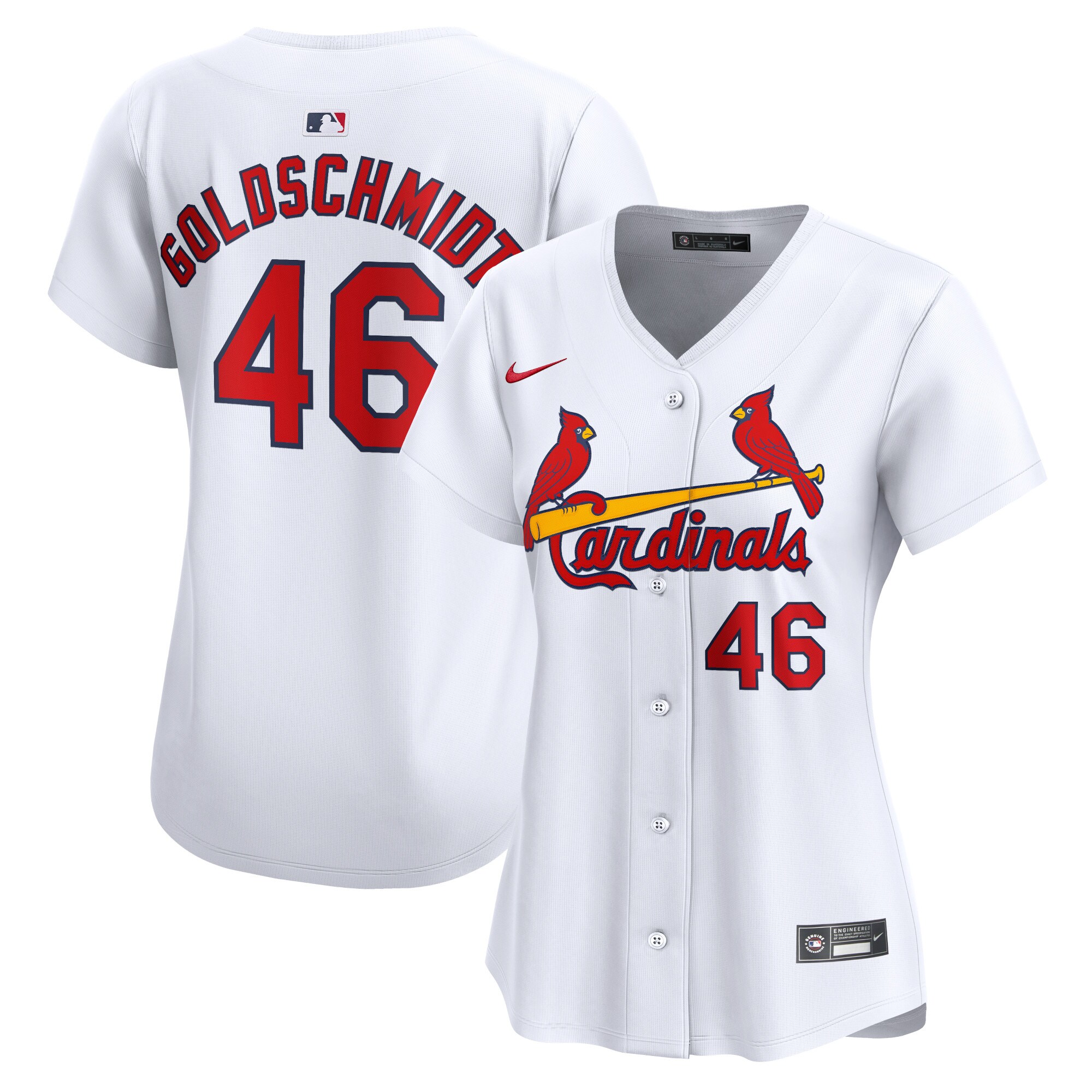 Paul Goldschmidt St. Louis Cardinals Women's Home Limited Player Jersey - White
