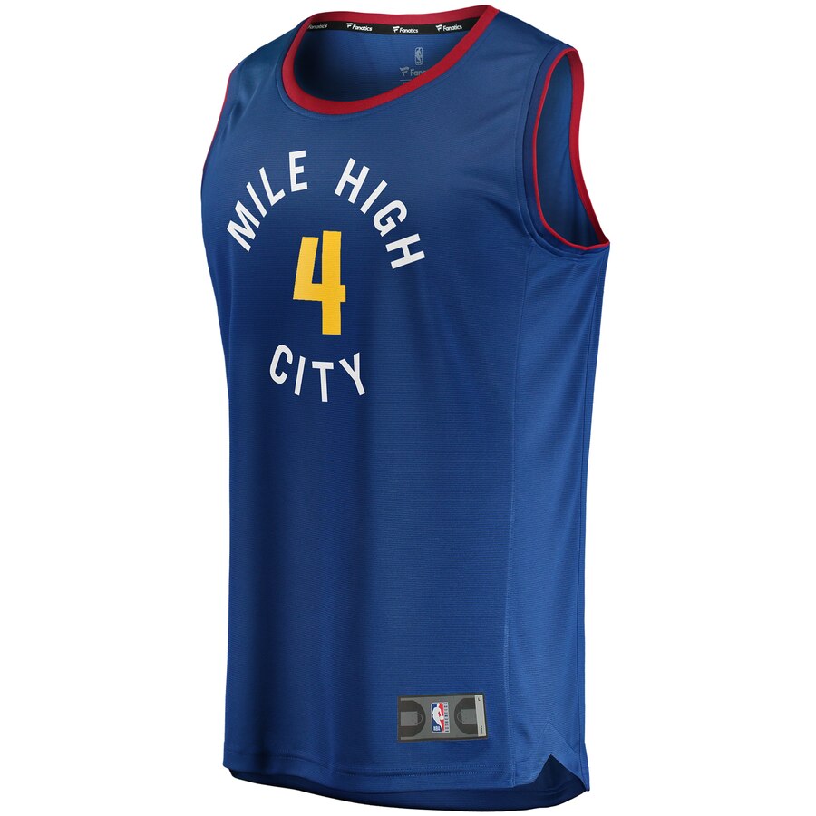 Alternative view of Paul Millsap Denver Nuggets Fanatics Branded Fast Break Player Jersey - Statement Edition - Blue