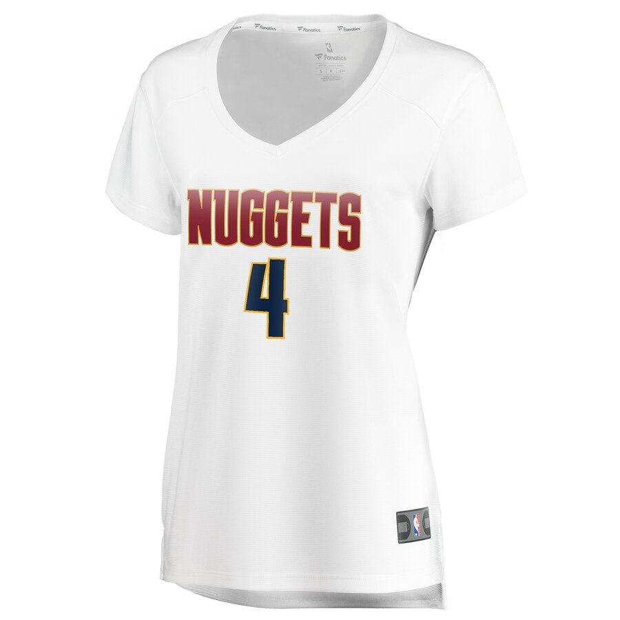 Alternative view of Paul Millsap Denver Nuggets Fanatics Branded Women's Fast Break Player Jersey - Association Edition - White
