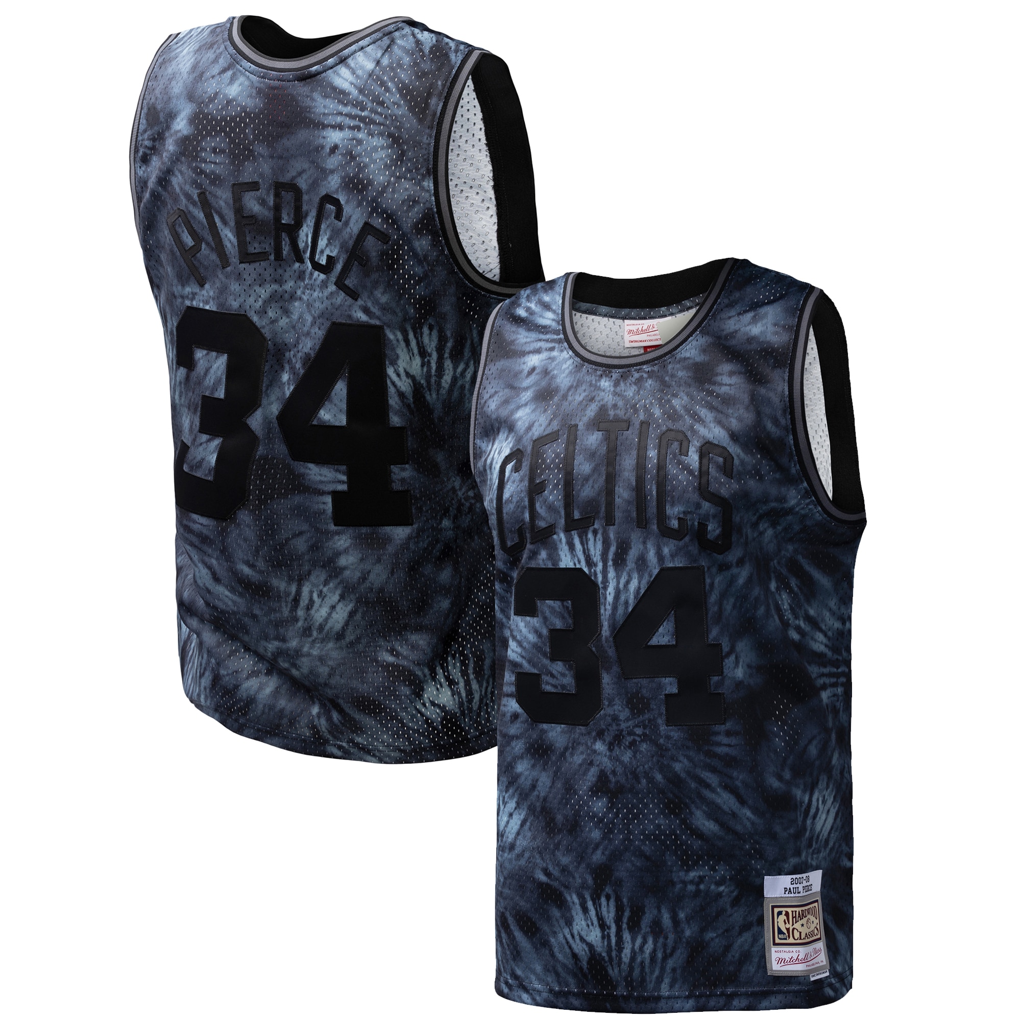 Paul Pierce Boston Celtics Mitchell & Ness Hardwood Classics 2007/08 Tie-dye Swingman Jersey - Black