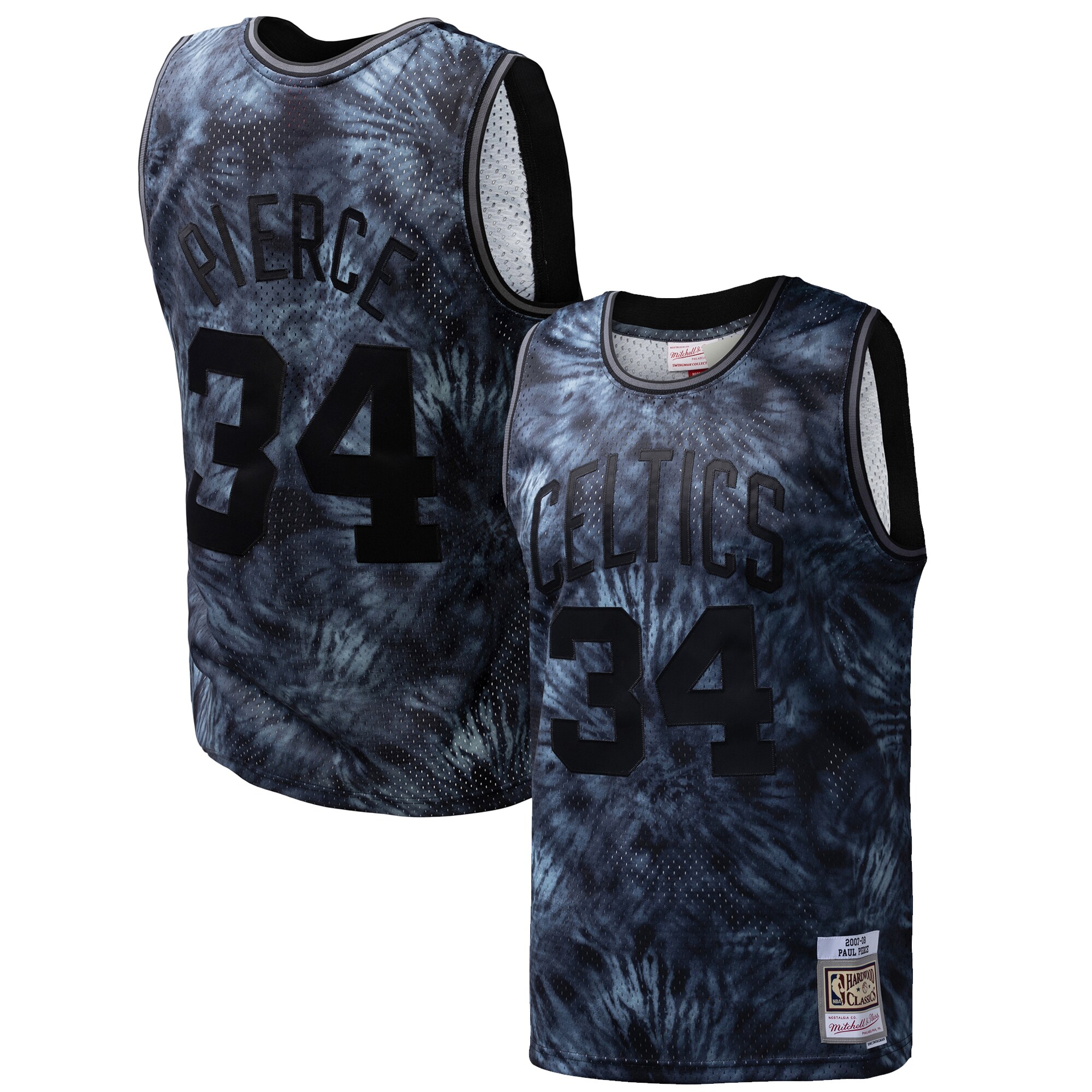 Alternative view of Paul Pierce Boston Celtics Mitchell & Ness Hardwood Classics 2007/08 Tie-dye Swingman Jersey - Black