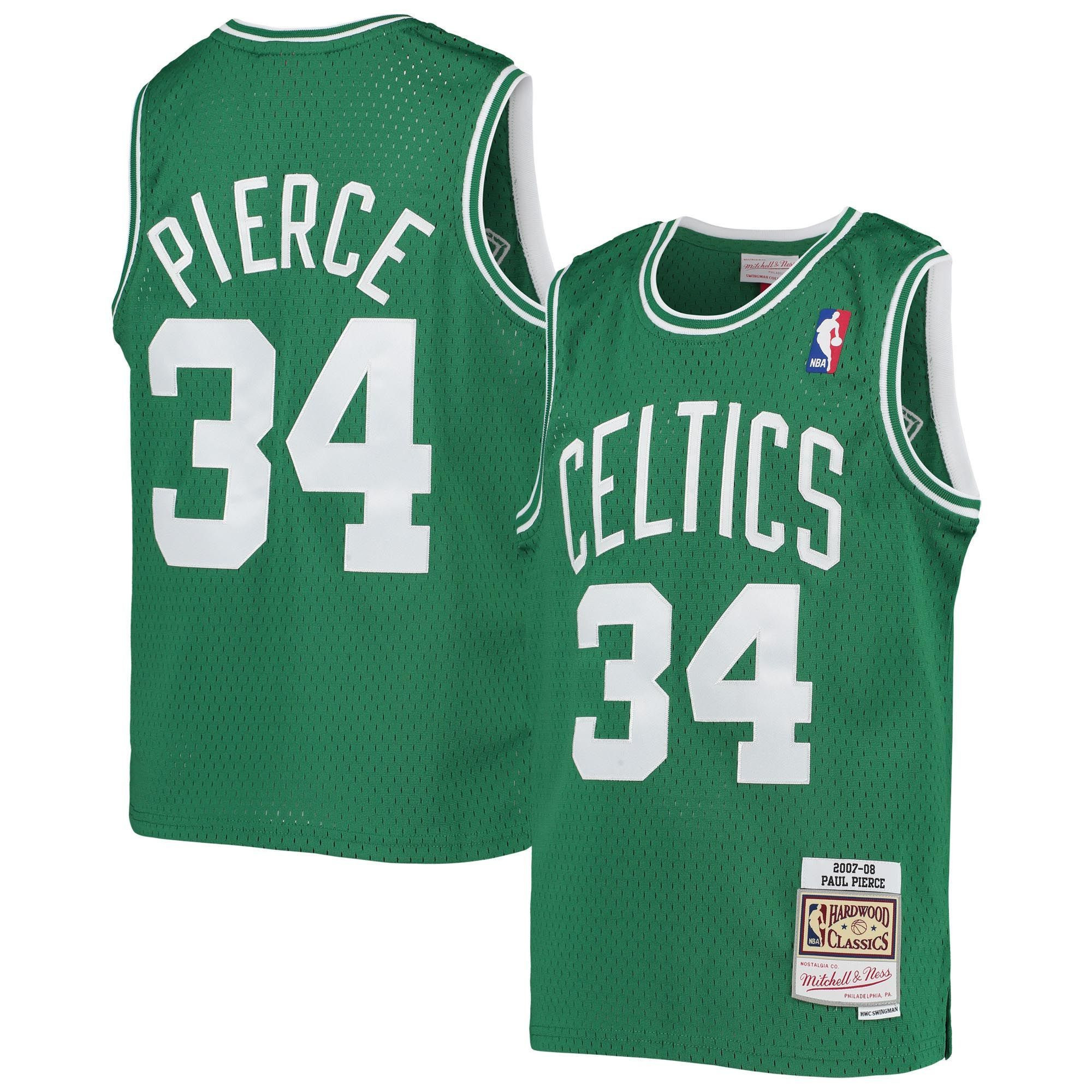 Paul Pierce Boston Celtics Mitchell & Ness Youth 2007-08 Hardwood Classics Swingman Jersey – Kelly Green - JS761 