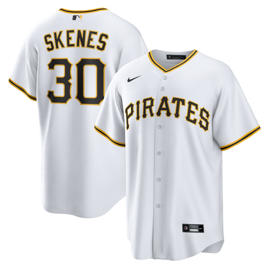 Paul Skenes 30 Pittsburgh Pirates Home Men Jersey - White 