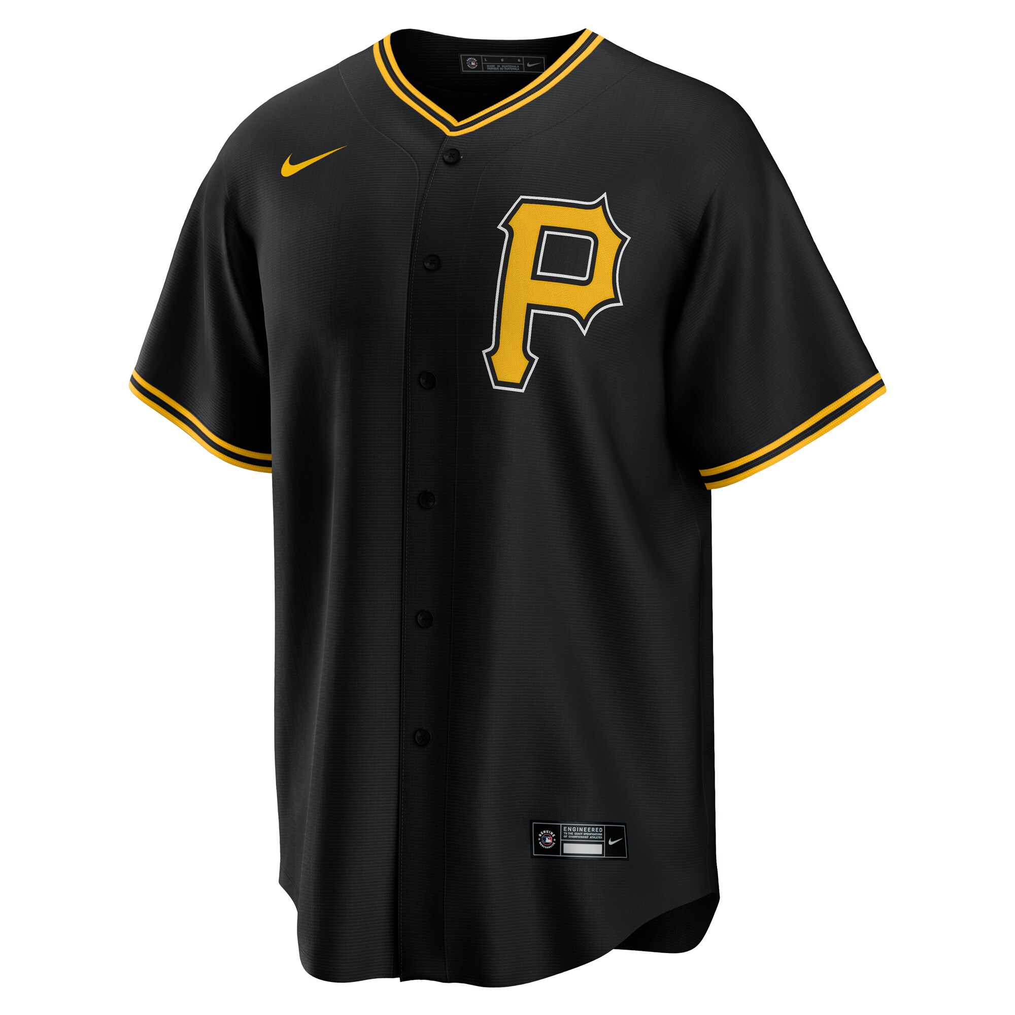 Alternative view of Paul Skenes Pittsburgh Pirates Alternate Replica Player Jersey - Black