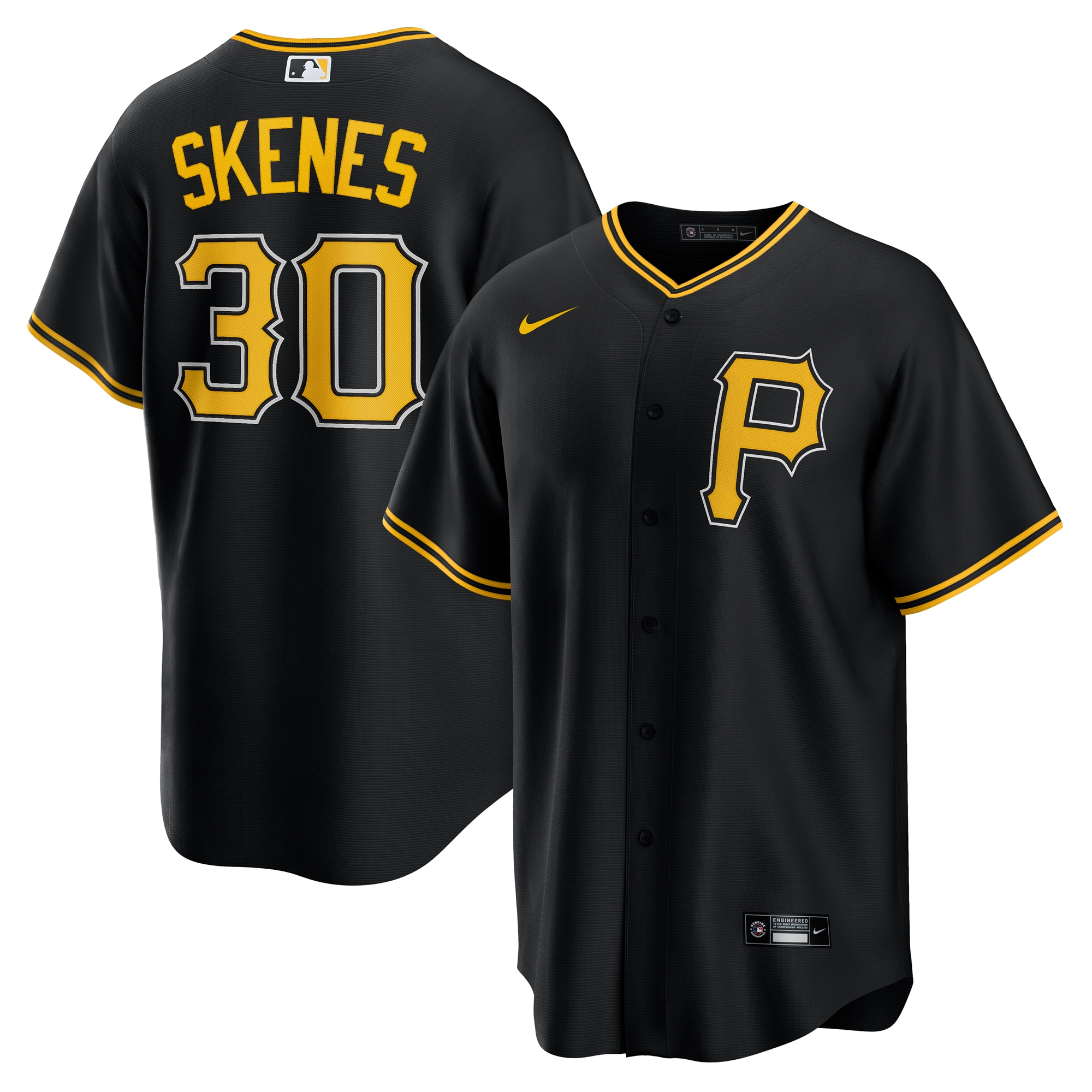 Paul Skenes Pittsburgh Pirates Alternate Replica Player Jersey - Black