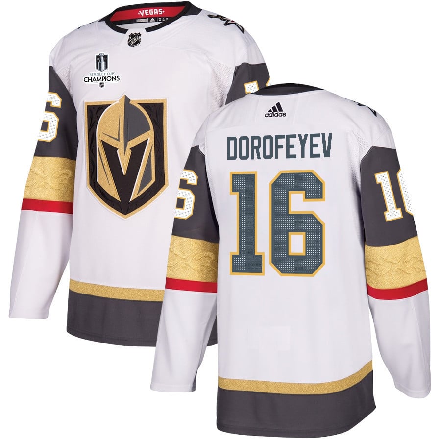 Pavel Dorofeyev 16 Vegas Golden Knights Stanley Cup 2023 Champions Patch Away Breakaway Men Jersey - White - JS270 