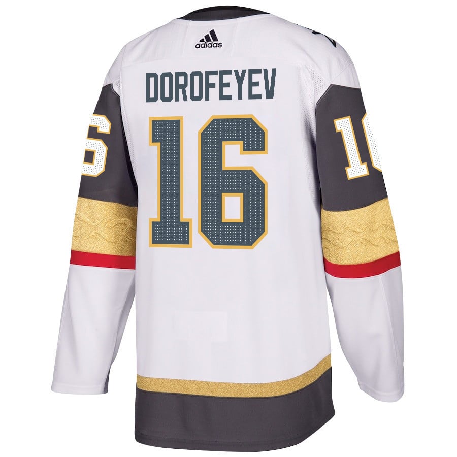 Alternative view of Pavel Dorofeyev 16 Vegas Golden Knights Stanley Cup 2023 Final Patch Away Breakaway Men Jersey - White - JS688 