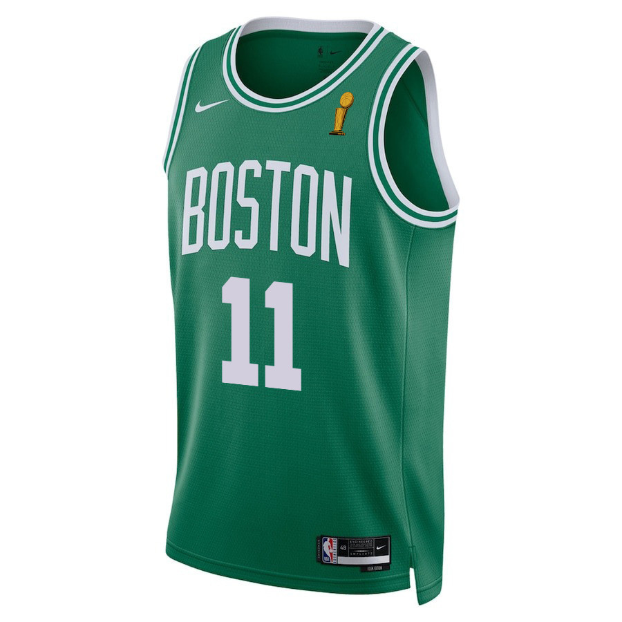 Alternative view of Payton Pritchard 11 Boston Celtics 2024 FINALS CHAMPIONS Jersey - Icon Edition - Kelly Green - JS419
