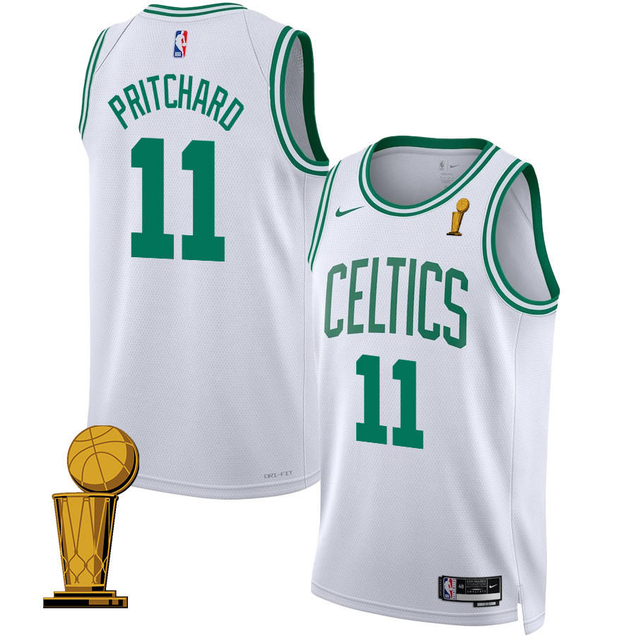 Payton Pritchard 11 Boston Celtics 2024 FINALS CHAMPIONS Swingman Jersey - Association Edition - White - JS655