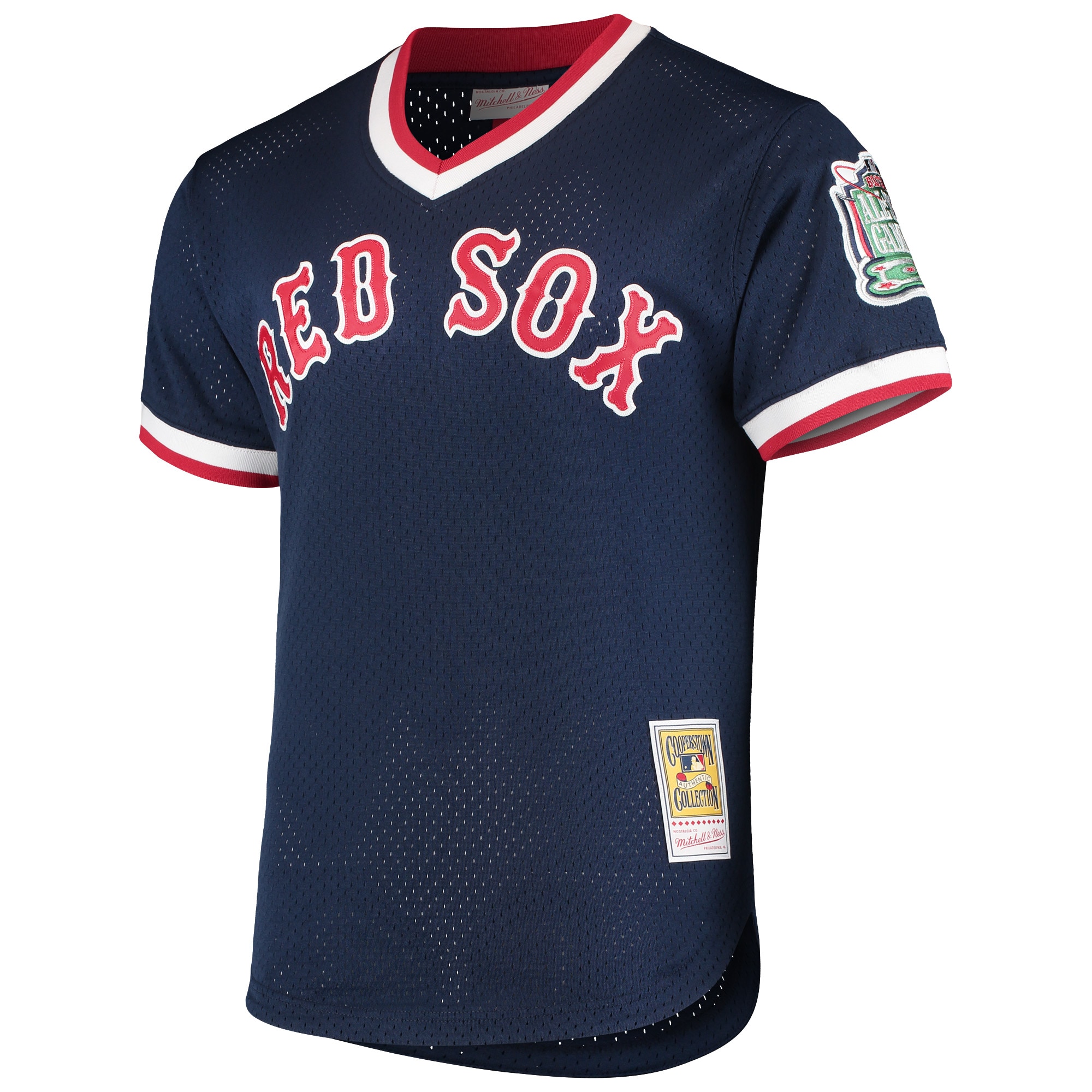 Alternative view of Pedro Martinez Boston Red Sox Mitchell & Ness 1999 Cooperstown Collection Mesh Batting Practice Jersey - Navy