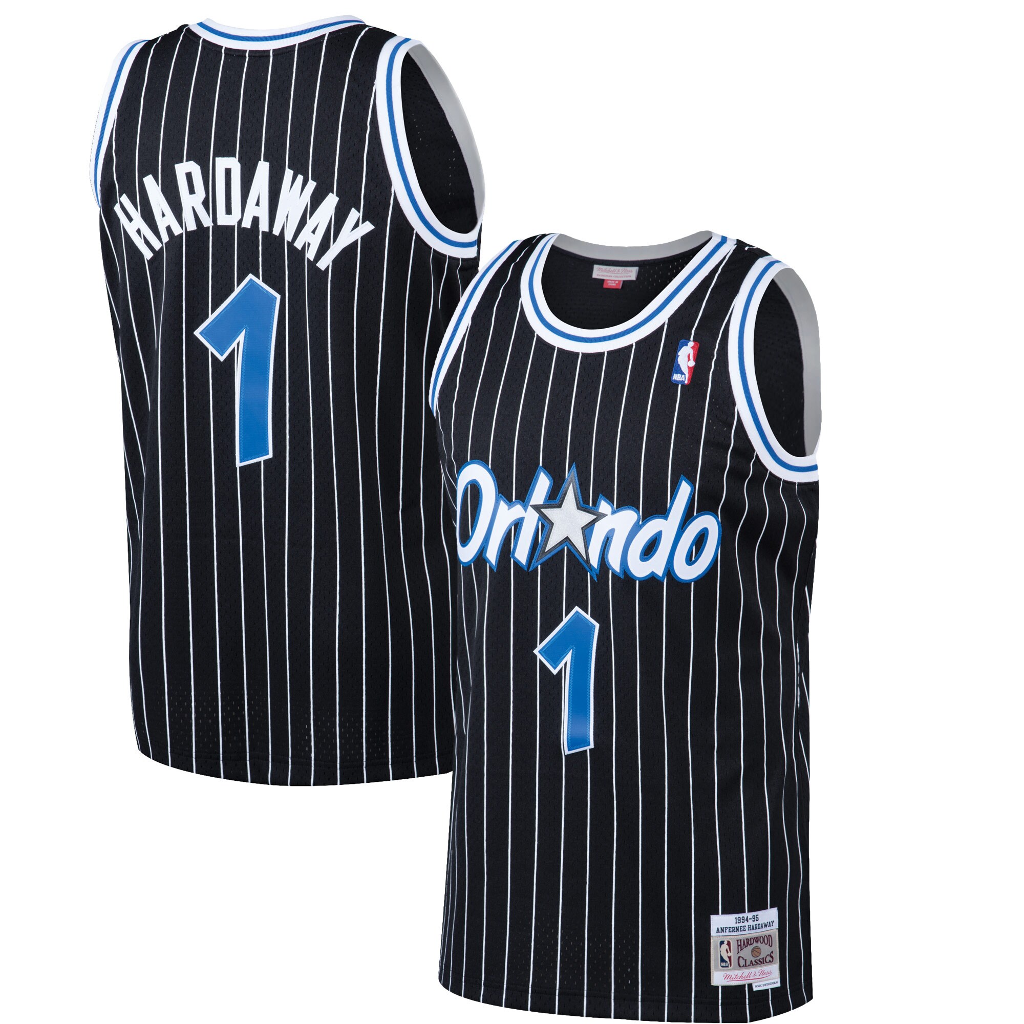 Alternative view of Penny Hardaway Orlando Magic Mitchell & Ness 1994-95 Hardwood Classics Swingman Jersey - Black