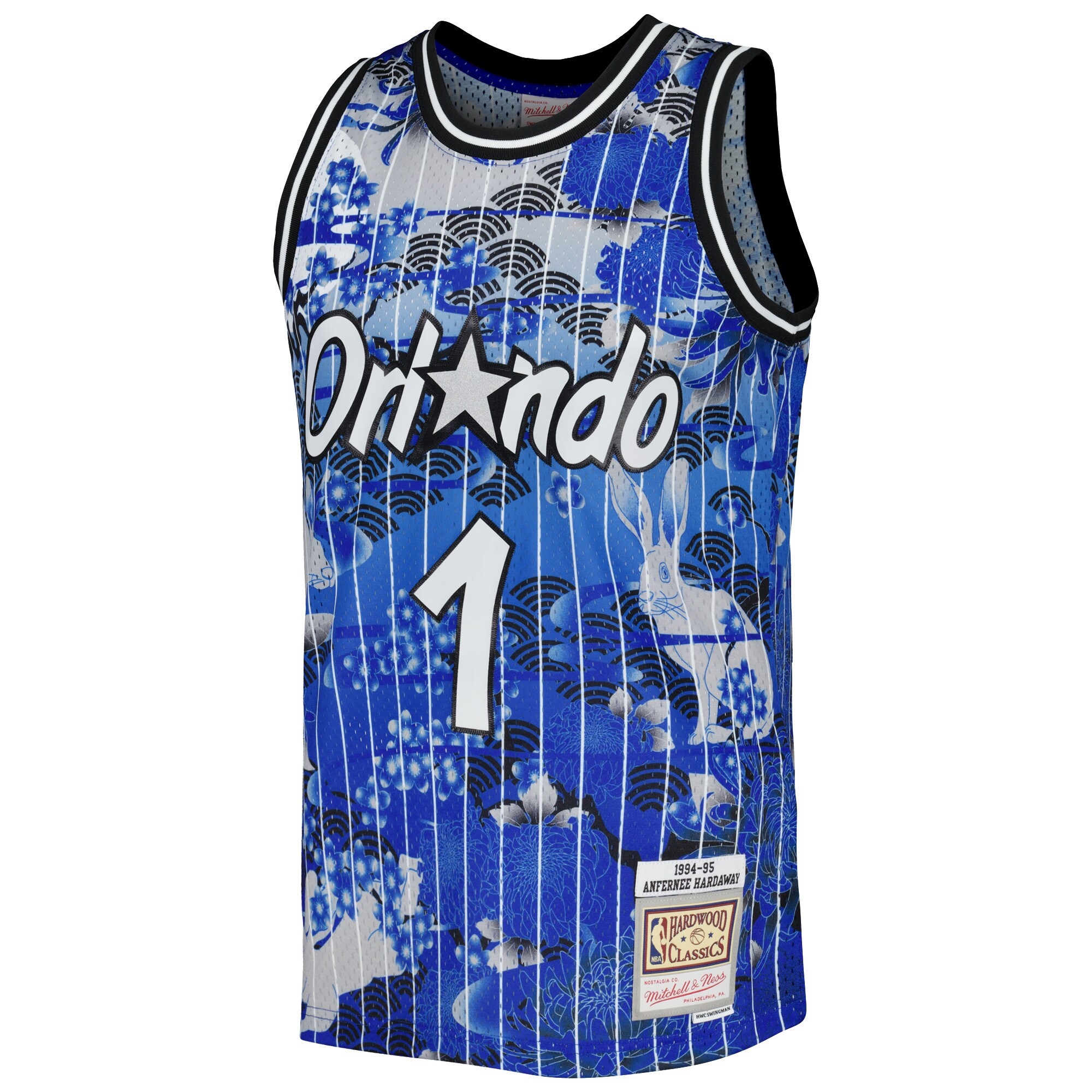 Alternative view of Penny Hardaway Orlando Magic Mitchell & Ness 1994/95 Hardwood Classics Lunar New Year Swingman Jersey - Blue