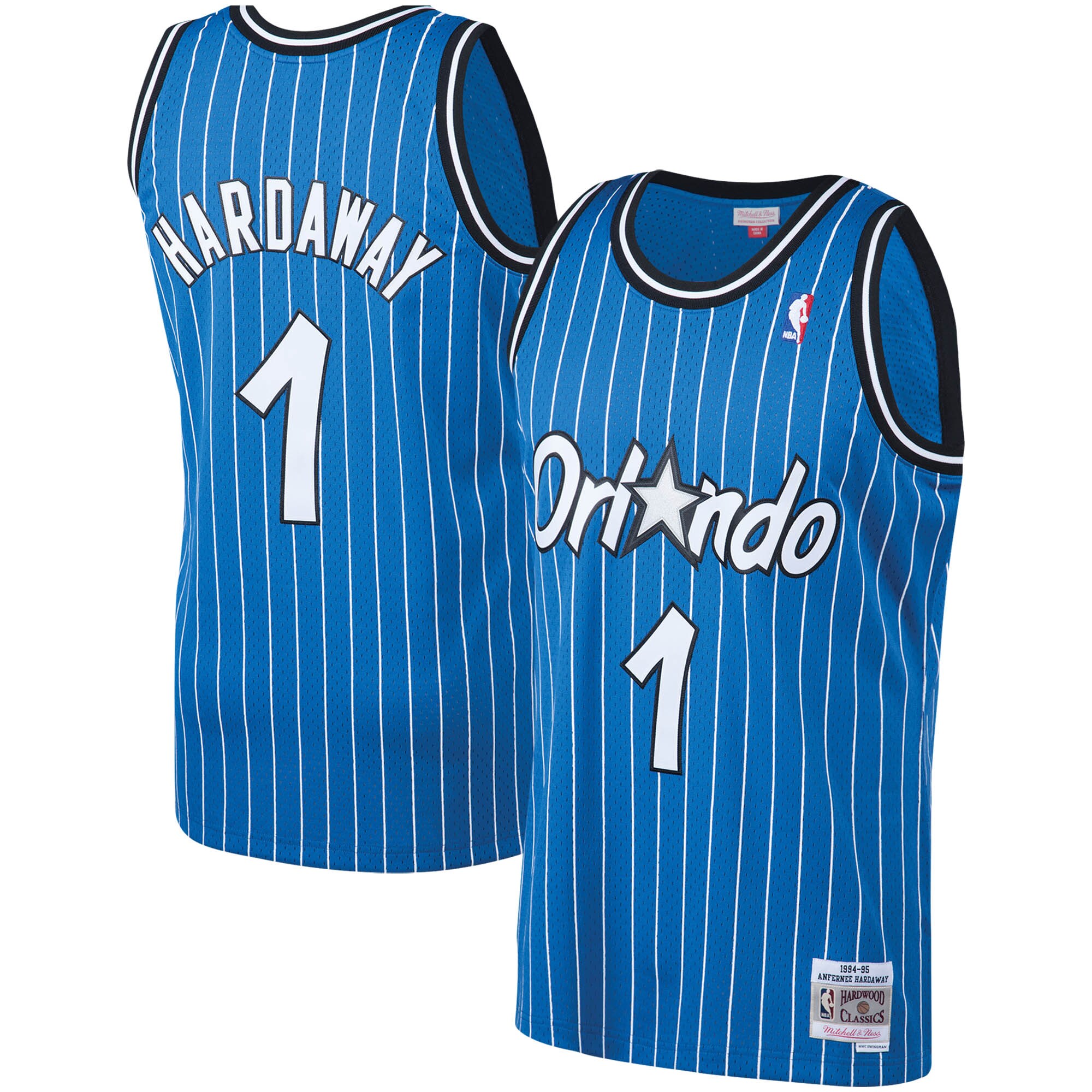 Alternative view of Penny Hardaway Orlando Magic Mitchell & Ness Big & Tall Hardwood Classics Jersey - Blue