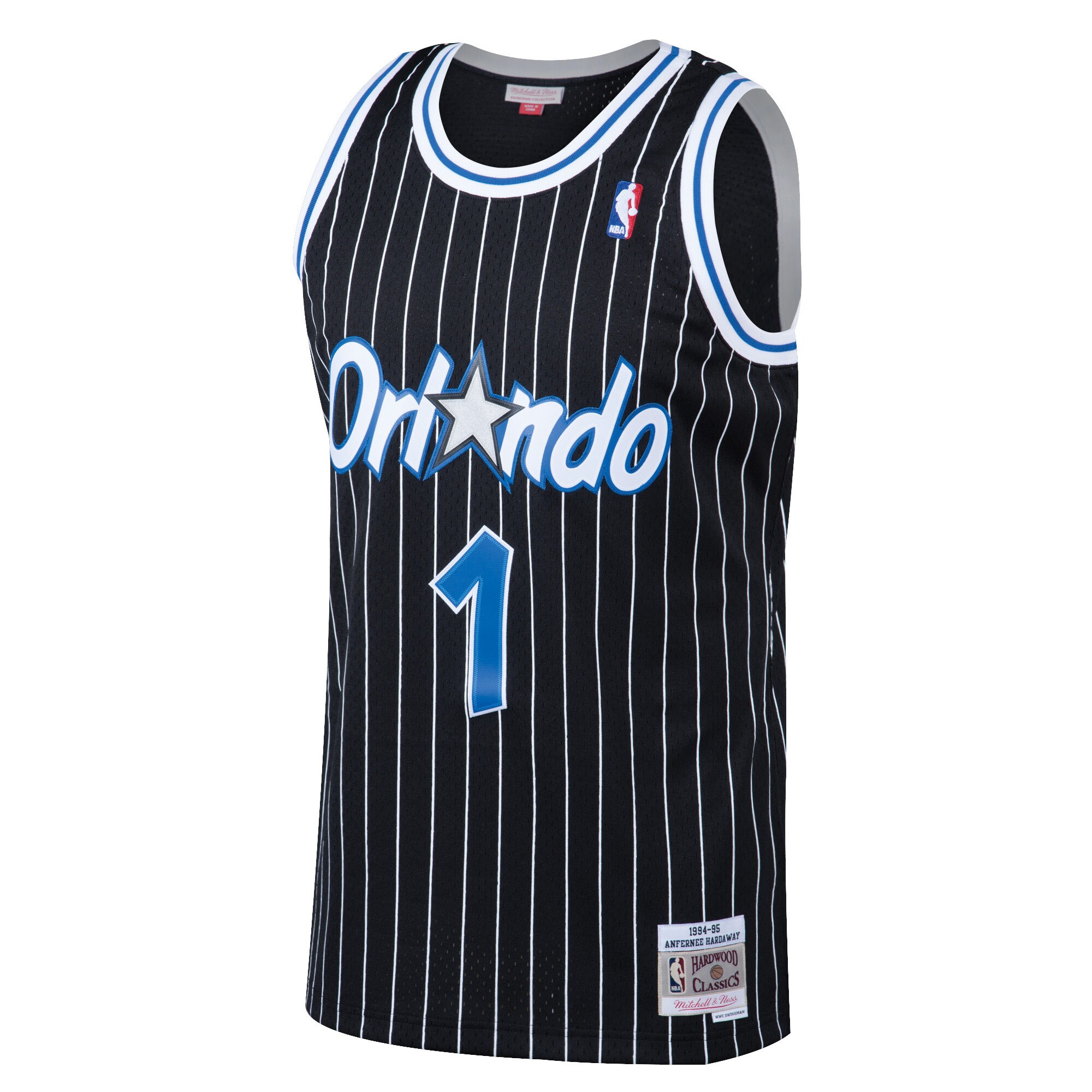 Alternative view of Penny Hardaway Orlando Magic Mitchell & Ness Hardwood Classics Swingman Jersey - Black