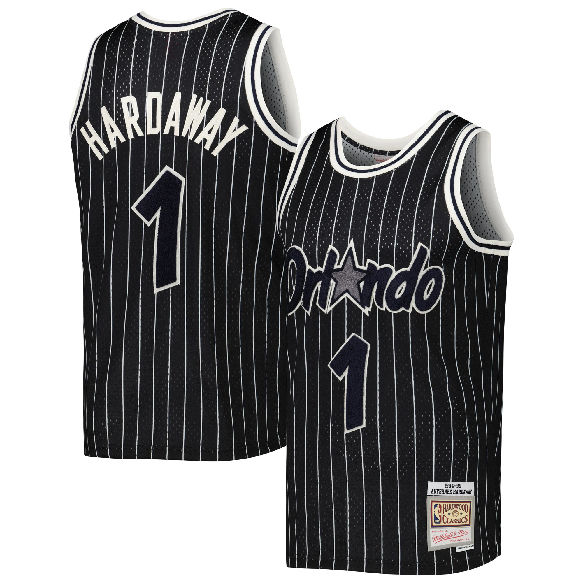 Penny Hardaway Orlando Magic Mitchell & Ness 1994-95 Hardwood Classics Off-court Swingman Jersey - Black