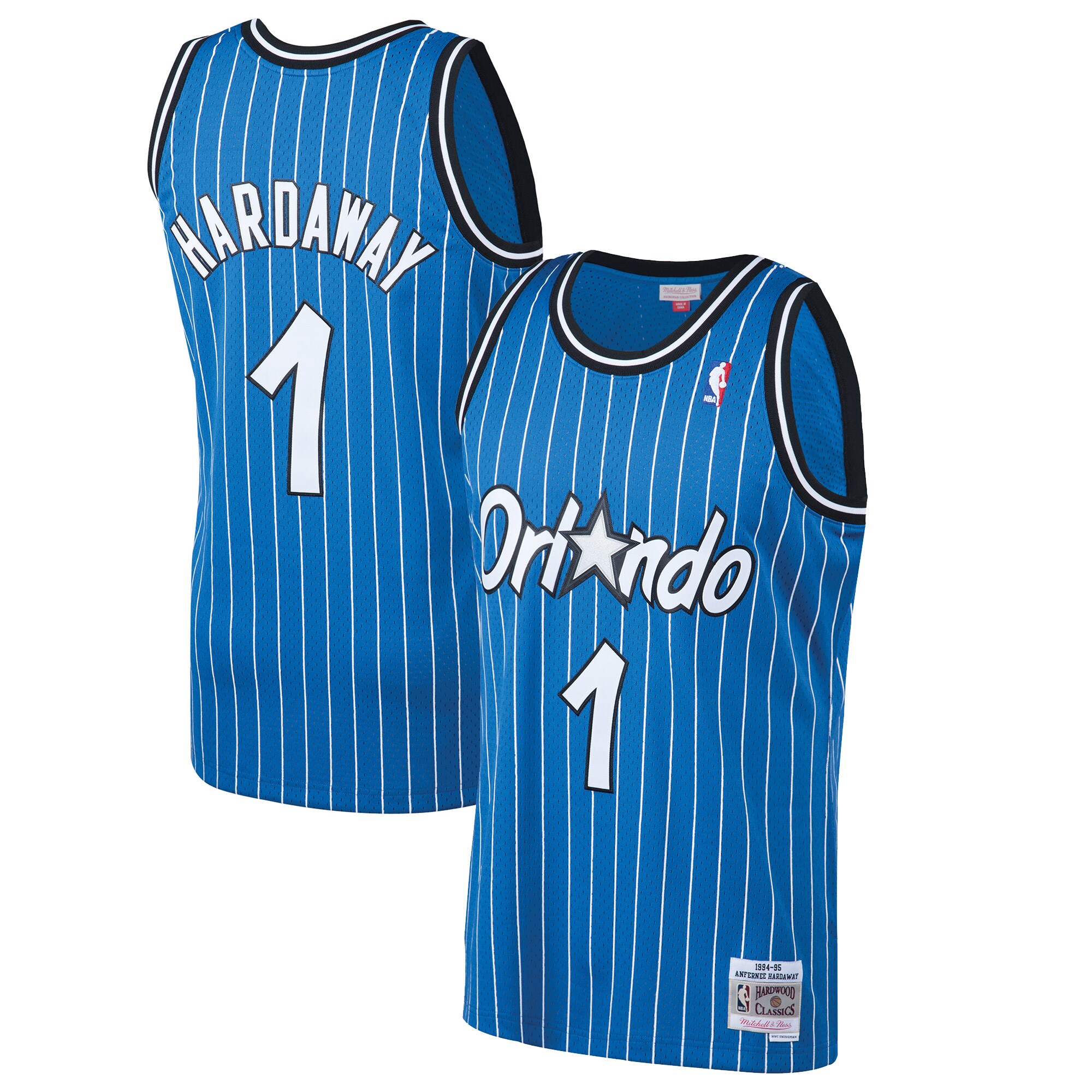 Alternative view of Penny Hardaway Orlando Magic Mitchell & Ness 1994-95 Hardwood Classics Swingman Jersey - Blue