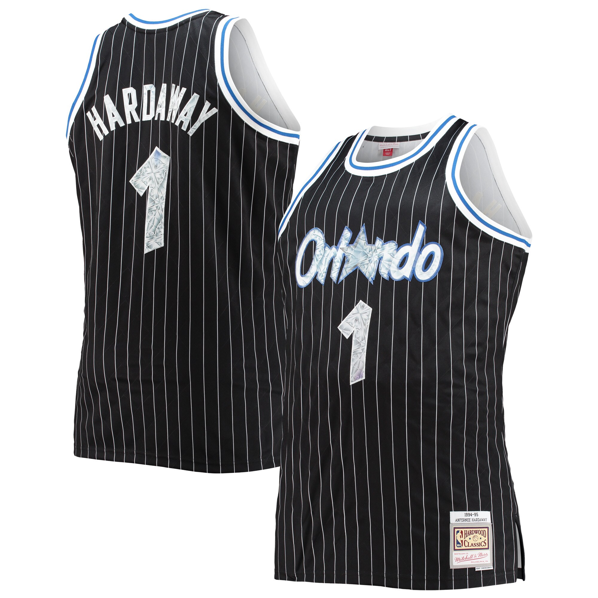 Penny Hardaway Orlando Magic Mitchell & Ness Big & Tall 1994/95 Nba 75th Anniversary Diamond Swingman Jersey - Black