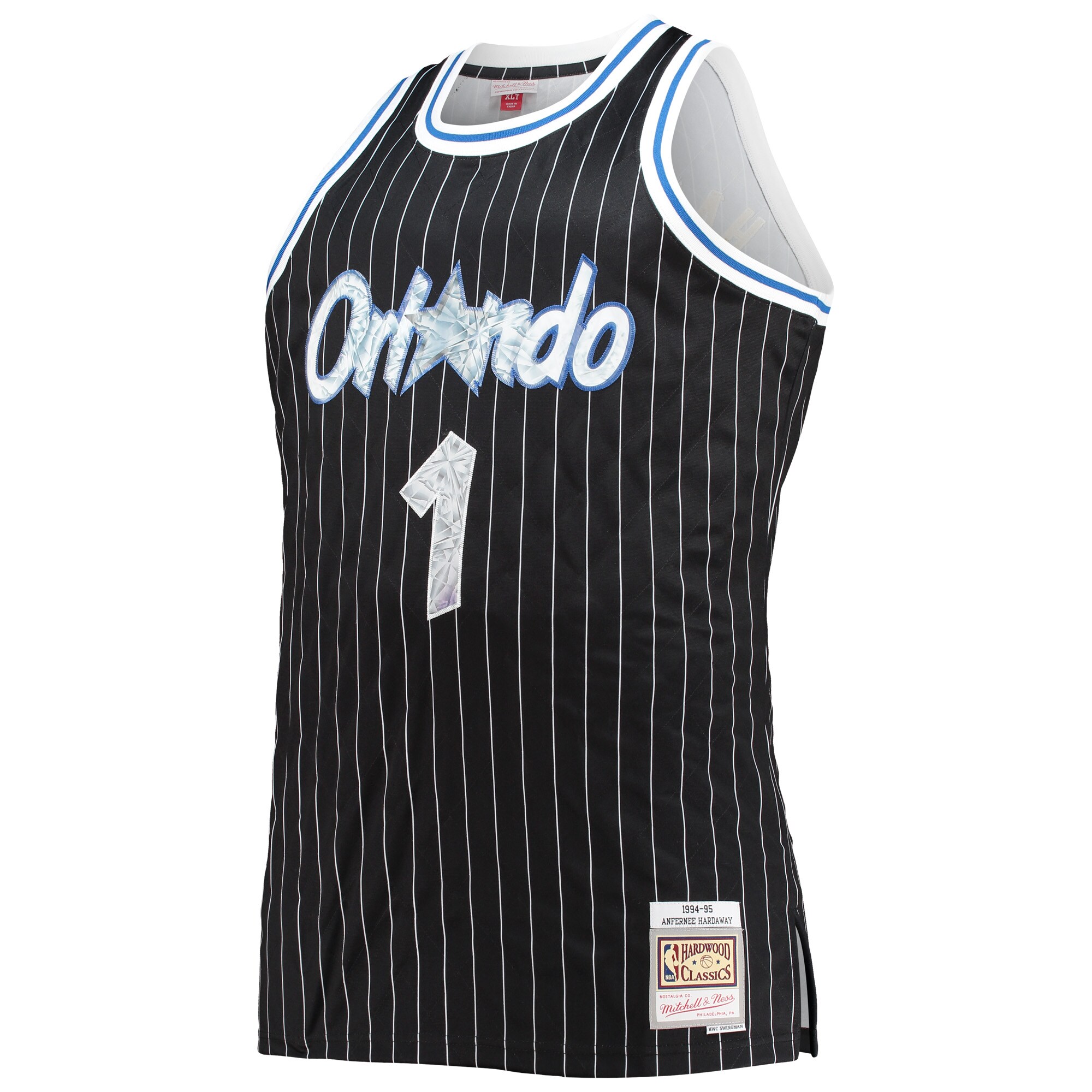 Alternative view of Penny Hardaway Orlando Magic Mitchell & Ness Big & Tall 1994/95 Nba 75th Anniversary Diamond Swingman Jersey - Black