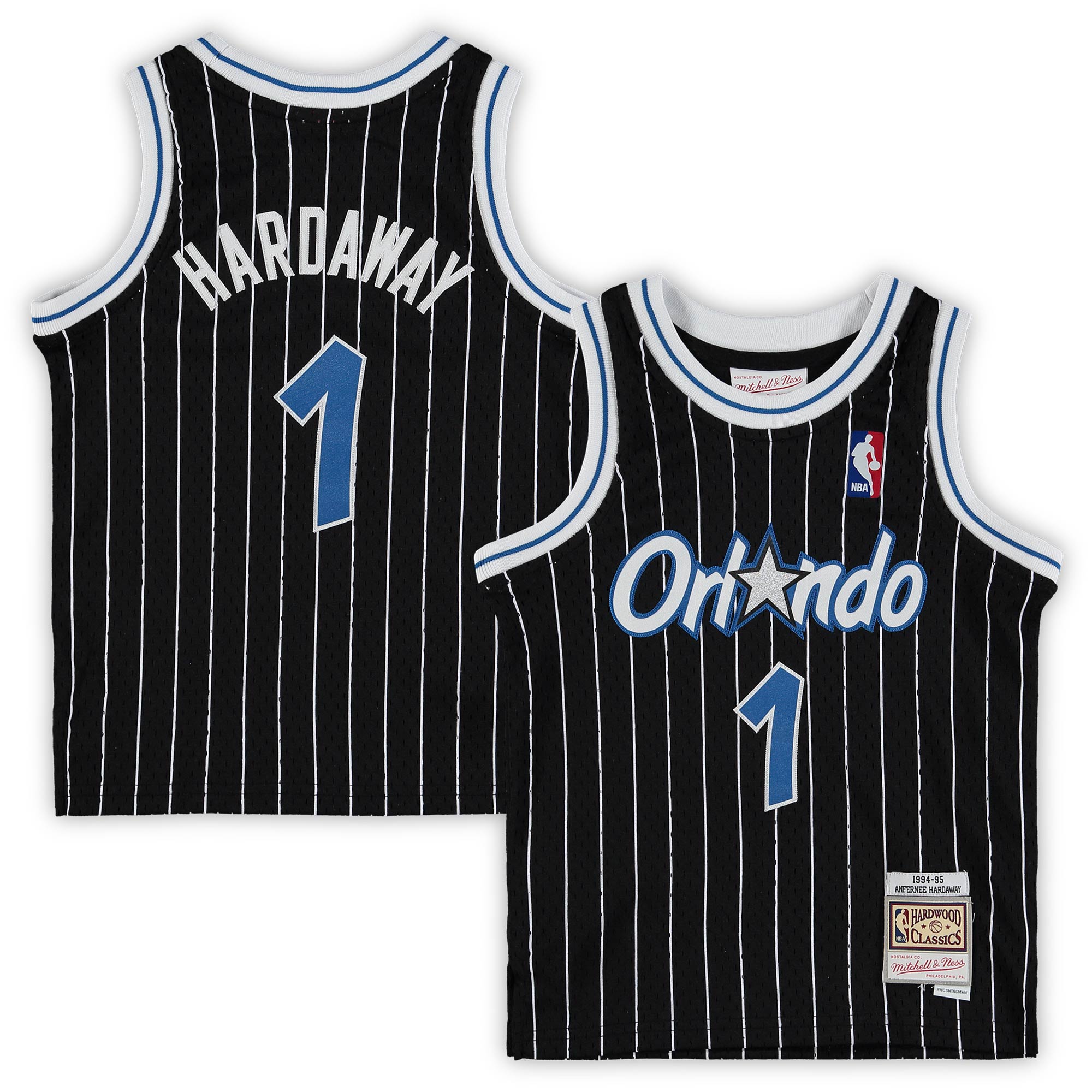 Alternative view of Penny Hardaway Orlando Magic Mitchell & Ness Preschool 1994-1995 Hardwood Classics Throwback Team Jersey - Black