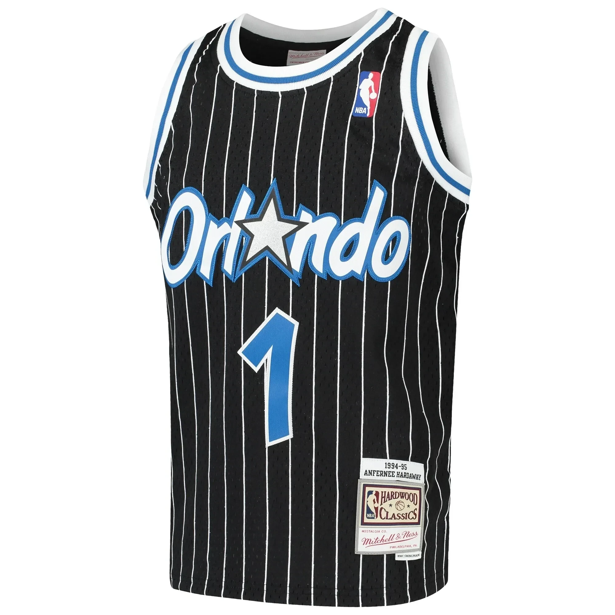 Alternative view of Penny Hardaway Orlando Magic Mitchell & Ness Youth Hardwood Classics Swingman Throwback Jersey - Black - JS334 