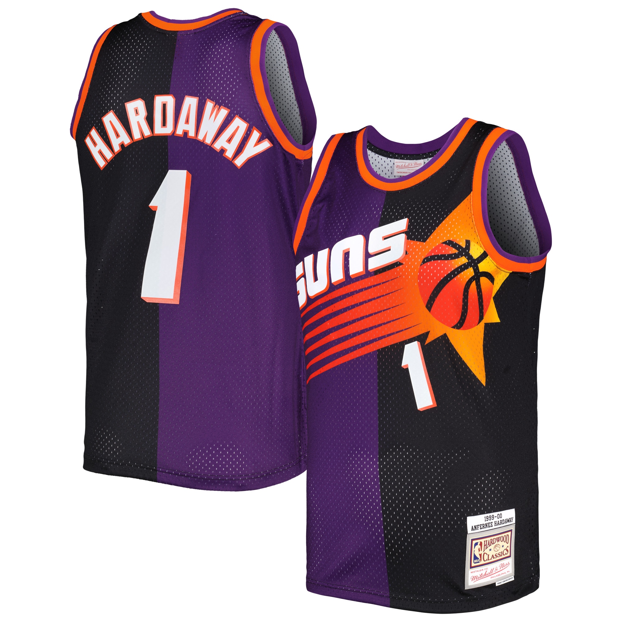 Penny Hardaway Phoenix Suns Mitchell & Ness Hardwood Classics 1999/00 Split Swingman Jersey - Purple/black
