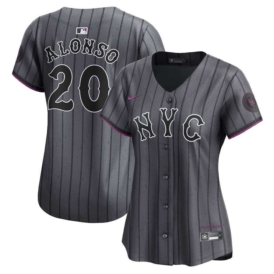 Pete Alonso 20 New York Mets 2024 City Connect Limited Women Jersey - Graphite 