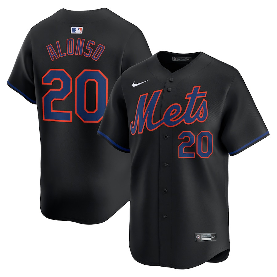 Pete Alonso 20 New York Mets Alternate Limited Men Jersey - Black 